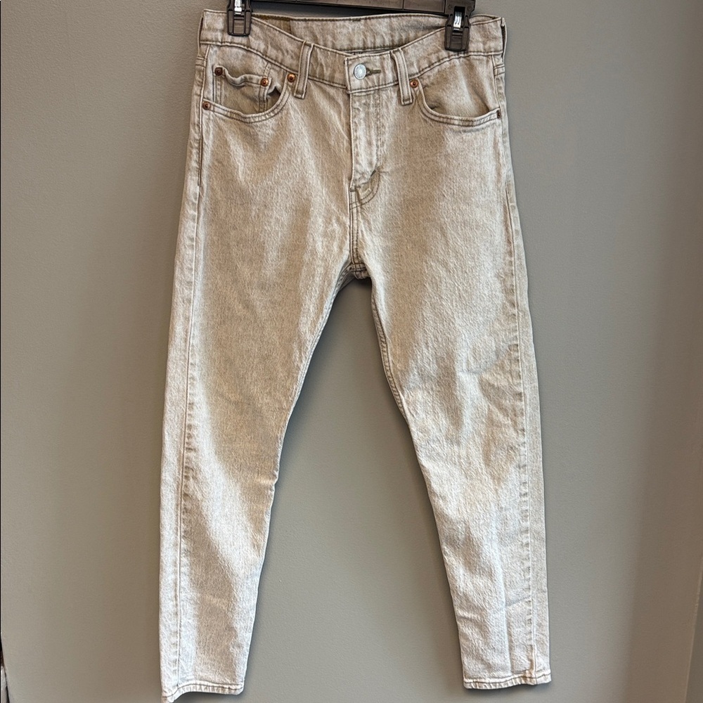 Levi’s 512 Slim Taper Jeans Beige Stretch Denim Men’s 30x30